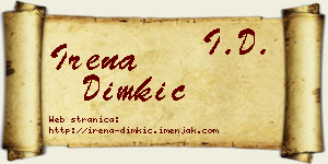 Irena Dimkić vizit kartica